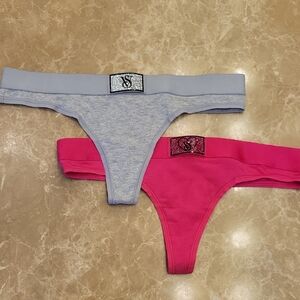 Victoria's Secret Pink and Gray Thong Pantt Set, S